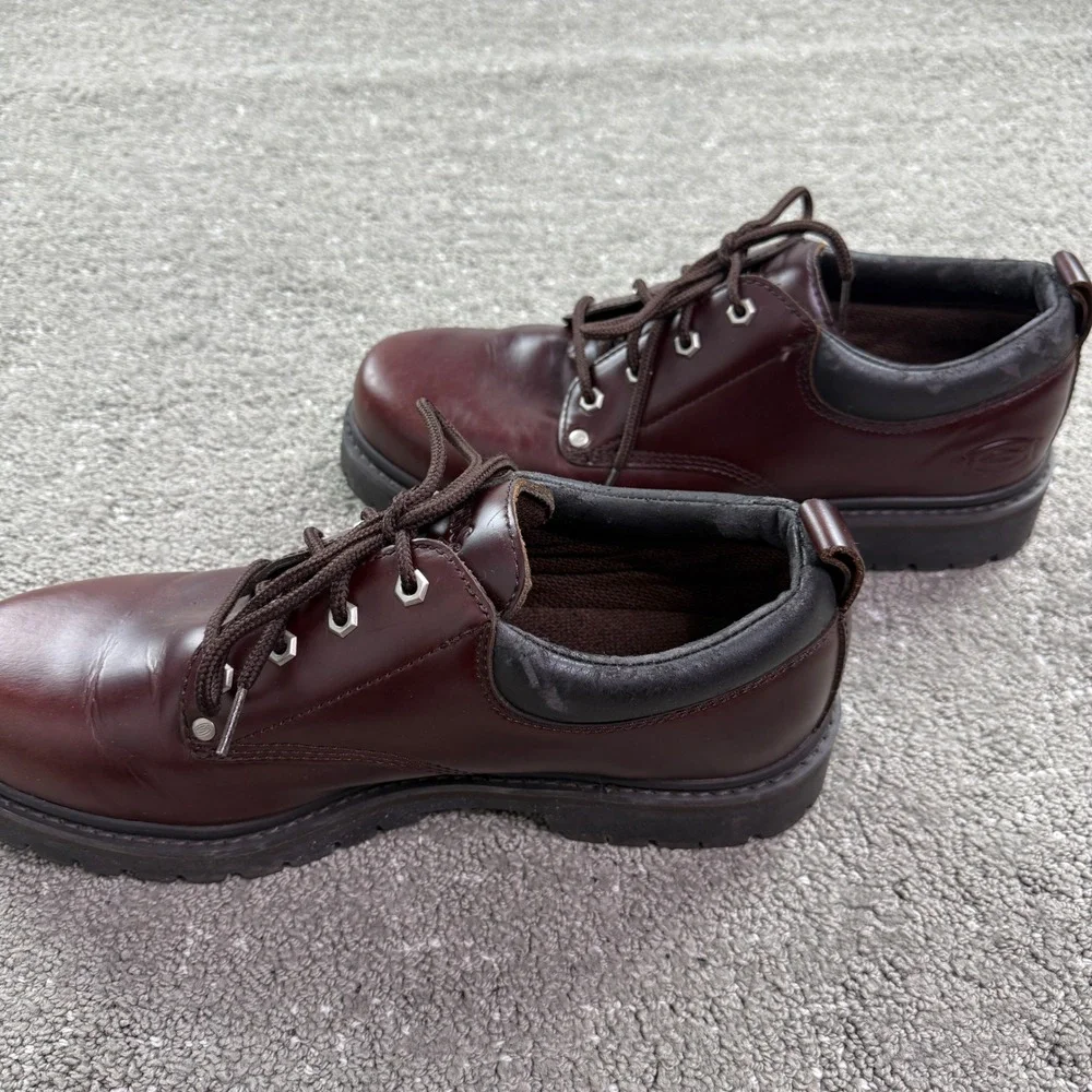 Skechers Alley Cats 7111 Mens 13 Brown Leather Oxford Chunky Lug Sole Y2K